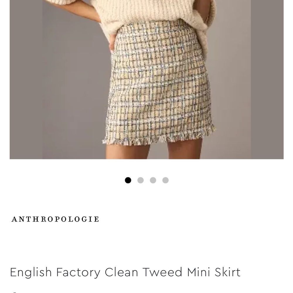 English Factory Clean Tweed Mini Skirt M